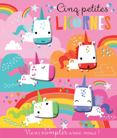 Viens compter avec nous ! Cinq petites licornes