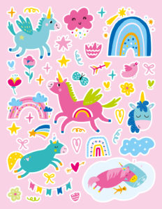 Mon cahier de stickers - Licornes