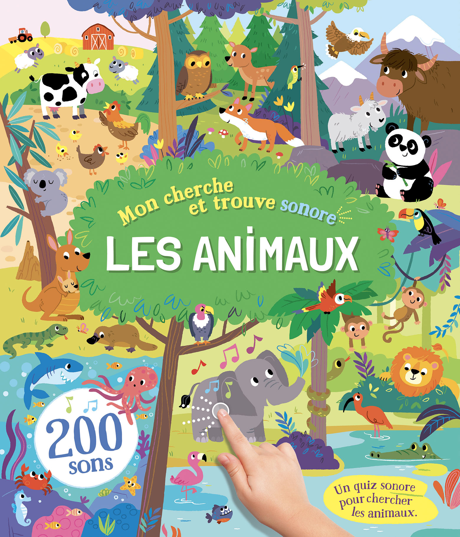 Cherche et trouve les animaux - Livre de concentration 2 ans: Livre  educatif pour enfant 2-3