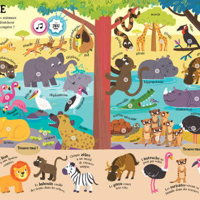Livre sonore enfant Cherche et trouve animaux 200 sons cris et bruits