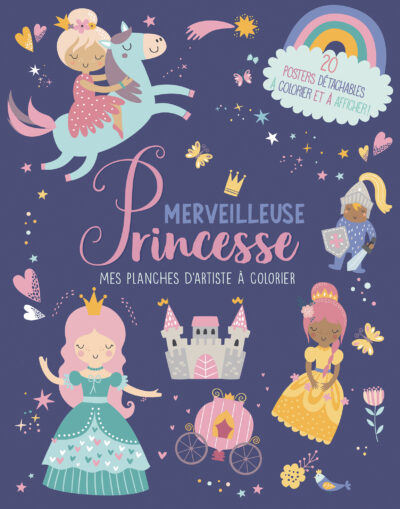Mes planches d’artiste à colorier – Merveilleuses princesses