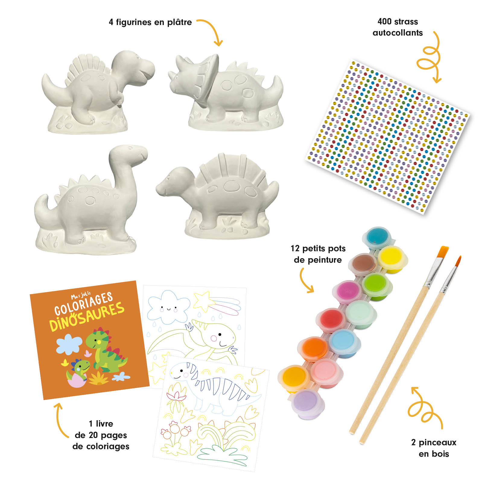 Dinosaure Enfant Jouet Avec Kit De Peinture - 3d Diy Artisanat De Dinosaure Enfant Jouet Avec Kit De Peinture - 3d Diy Artisanat De